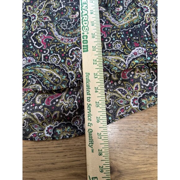 Gap Women Blouse Size XS Paisley Flutter Sleeve Lightweight Polyester Ruffles - Picture 4 of 13
